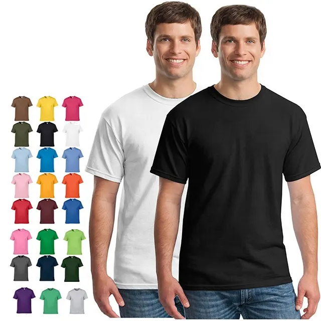 उच्च गुणवत्ता 100% कपास पुरुषों की OEM लोगो सादे रिक्त टी शर्ट के लिए पुरुषों