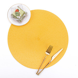 15英寸圆形编织餐垫防滑耐热圆桌垫可水洗餐桌垫 - Product Image 1