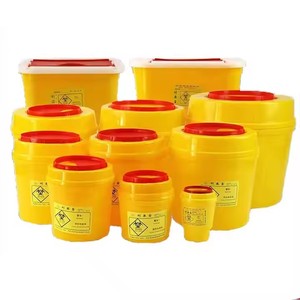 OEM医院针头圆形医疗锋利废物容器方形锋利容器锋利盒5L 10L - Product Image 1