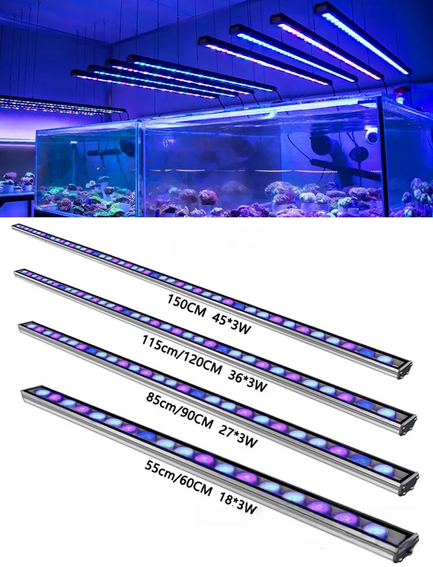 Luz LED de espectro completo para acuario