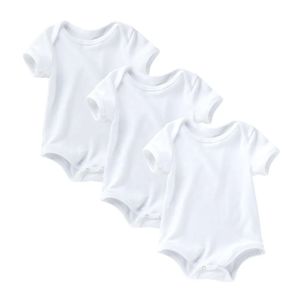 Purorigin Amostra grátis unisex em branco meninas macacão de bebê liso orgânico bebê de malha romper recém-nascidos conjuntos de roupas de bebê 0-24 meses