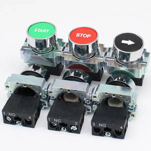 High Quality XB2 <strong>Button</strong> Switch Power Supply <strong>Start</strong> Stop Self Reset Point Move Round Flat Head Symbol Switch 22mm - Product Image 3