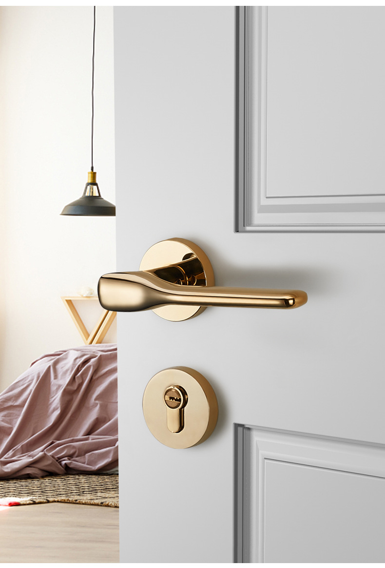 professional manufacturer quality black door handle  lock for wood door modern zinc alloy mortise lever door handle