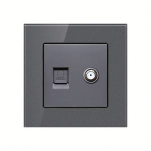 White 86 Type Wall <strong>Network</strong> Cable Switch Socket Household Wired Closed Circuit Tv and Optical Fiber <strong>Network</strong> Panel Tv <strong>Computer</strong> - Product Image 5