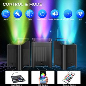 6x18W RGBWAUV 6in1 Wireless Battery Powered LED Par Light APP <strong>Control</strong> <strong>with</strong> 2.4G Wireless <strong>DMX</strong> for Stage Lighting Wedding Uplight - Product Image 3