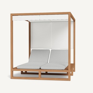 Lüks tasarım koleksiyonu dış mekan mobilyası tik ahşap kapı tik Daybed Teak Batyline Cabana - Product Image 1