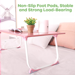 Mesa cama de madeira dobrável de bambu, cama dobrável para laptop, computador, mesa de estudo