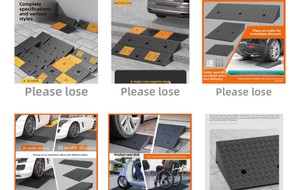 PVCカースピードバンプロードサイドスロープパッドとラバーランプ上り坂の登山用スピードブレーカーしきい値トライアングル