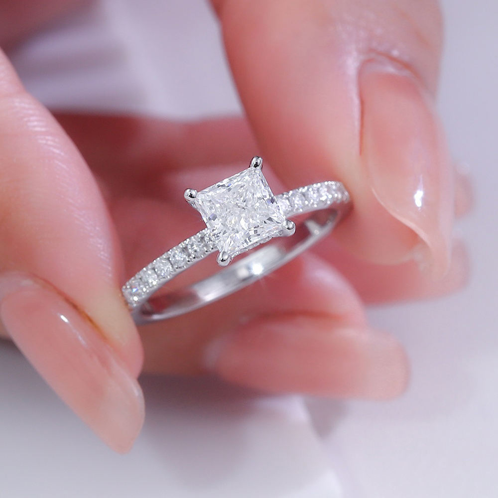 แหวนเพชรแล็บทองแท้ 14k