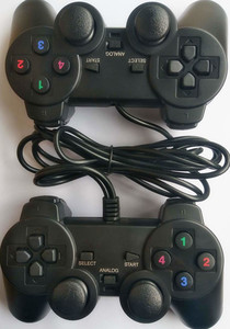 Factory Direct USB208 Wired PC <strong>Computer</strong> <strong>Game</strong> <strong>Controller</strong> Single or Double Shock Joystick in Black