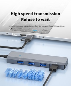 定制四合一笔记本电脑扩展坞<span class=keywords><strong>USB</strong></span> <span class=keywords><strong>3.0</strong></span>多功能集线器type-c/<span class=keywords><strong>USB</strong></span>接口2-in-1