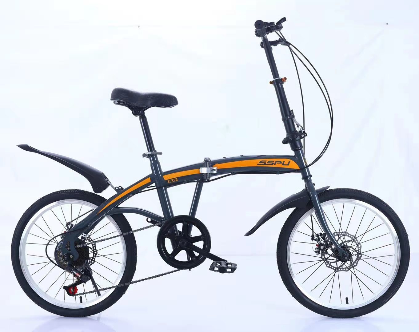 Spoked wheel-gray-orange