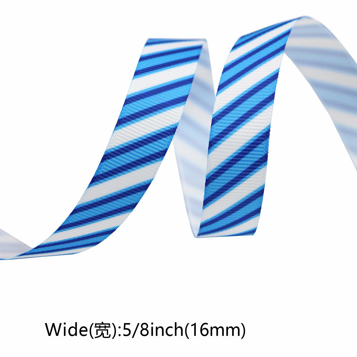 Bleu Blanc Rayé B, 10 Yards par Rouleau