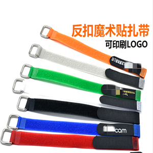Envolturas de sujeción Bucle inverso Nylon Logotipo personalizado Doble cara Ajustable Autobloqueo Gancho reutilizable y correa de bucle - Product Image 6