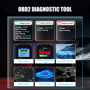 เครื่องสแกน OBD2รถบรรทุกหนักเกรดมืออาชีพเครื่องมือวินิจฉัยรถยนต์อ่าน/ล้างรหัสตรึงเฟรม I/M ตรวจสอบความพร้อม1ปี - Product Image 5
