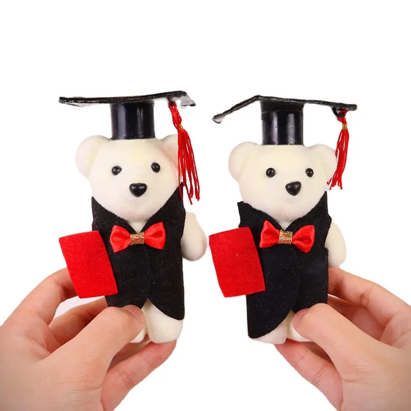 Oso de regalo de graduación 2024, juguete de tela de felpa de espuma suave, Animal, Mini Oso de graduación pequeño, oso de peluche