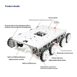 McNum ROS Smart Car Chassis mit Allradantrieb Omni direktion ale mobile unabhängige Fahrwerks behinderung Robotik-Kits