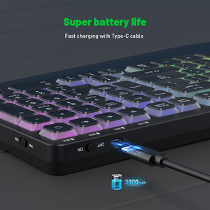 Oficina, teclado para juegos inalámbrico RGB Teclado mecánico de bajo perfil Bluetooth teclas de doble inyección, el color se puede personalizar - Product Image 6