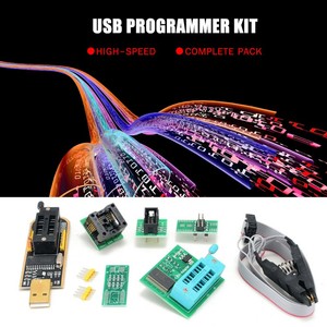 USB-программист с зажимом SOP8 EEPROM BIOS Flasher SPI Flash программист комплект с адаптером 1,8 В и 150mil SOP8 сокет f