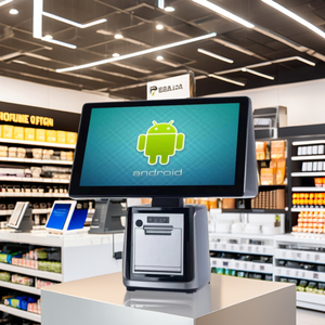 Sistema POS táctil de doble pantalla de 15,6 pulgadas Todo en uno Android SDK Caja registradora Restaurante Facturación minorista Terminal POS comercial - Product Image 3