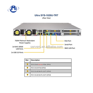 Supermicro SuperServer 1029U-TRT Profundidad corta 1u Intel Xeon 28 Core Dual Socket P ECC RDIMM LRDIMM Gpu Rack Server - Product Image 3