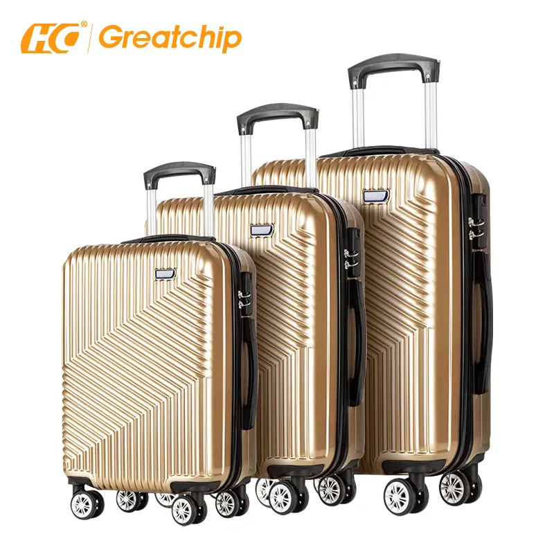 Personalizzato 3 pcs maniglia pp valigia 4 ruote casi di viaggio borse da viaggio dei bagagli set carry-on sacchetto del carrello