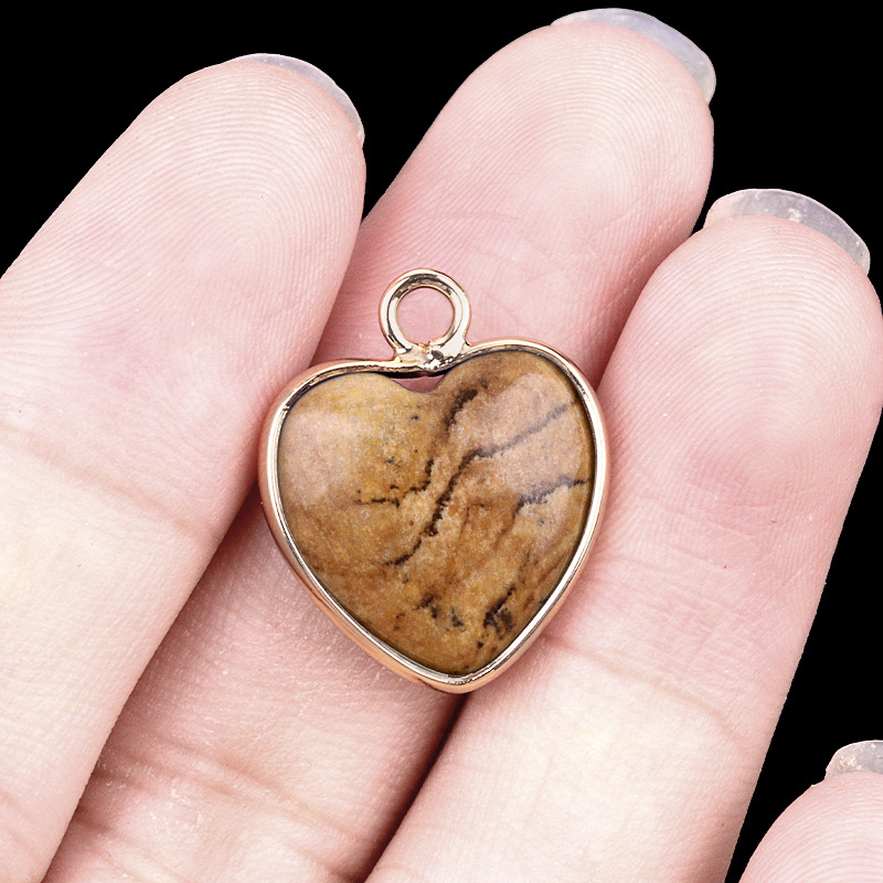 Pendentif unique en pierre d'image (or)