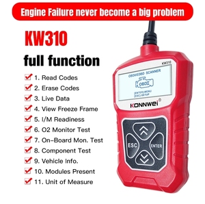 KW310 OBD2 strumenti diagnostici chiave programmatore Scanner per auto, autocarro pesante