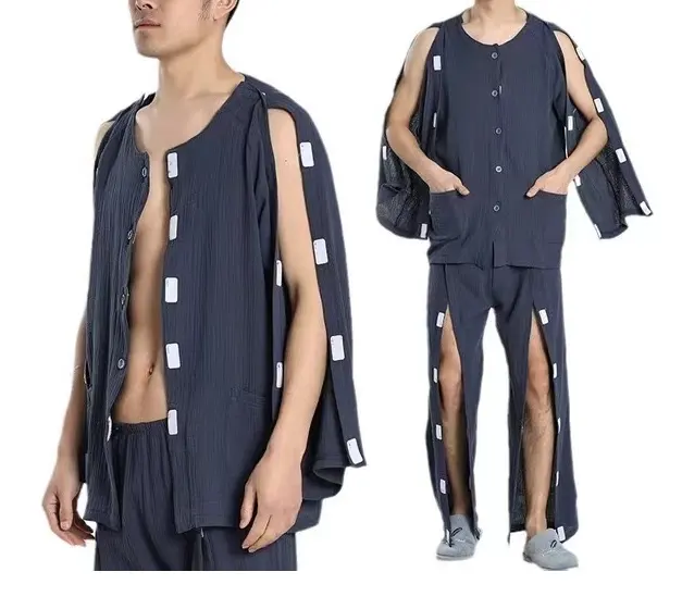 Wholesale Adaptive Wear for Disabled Patient Care Pajamas Easy to Wear Off Clothes Patients Nursing Suit