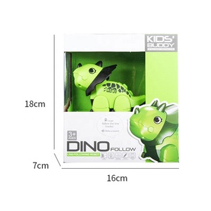 Fai da te sensore Robot seguace di linea con suono di luce Rc giocattolo induttivo elettrico linea-seguace dinosauro Robot giocattolo per bambini