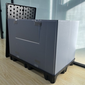 Wholesale Price Heavy Duty Nestable Plastic Sleeve Box Solid Bulk <strong>Container</strong> for Auto Part <strong>Logistics</strong> Storage Easy Collapsible Box - Product Image 4