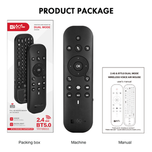 Gpro PRO BT 2.4G çift modlu akıllı fare ve Mini klavye arkadan aydınlatmalı kablosuz uzaktan kumanda ses uçan fonksiyonu ile G60S - Product Image 2