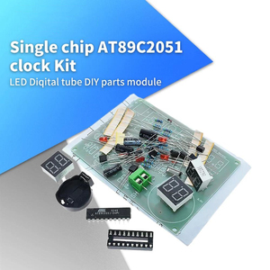 DIY <strong>Kits</strong> AT89C2051 Electronic Clock Digital Tube LED Display Suite Electronic Module Parts and Components DC 9V - 12V - Product Image 1