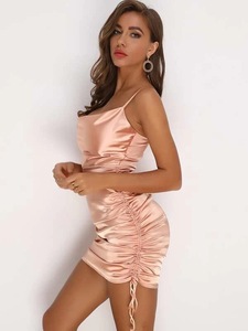 Spaghetti Dây Đeo Satin Sexy <span class=keywords><strong>Bandcon</strong></span> Ăn Mặc Phụ Nữ Backless Băng Bút Chì Mùa Hè Dresses Casual Đảng Câu Lạc Bộ Satin Ăn Mặc - Product Image 6