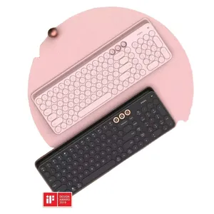 Teclado inalámbrico de 104 teclas, teclado de ordenador de aluminio multióptico de modo Dual de 2,4 GHz para Xiaomi Miiiw original