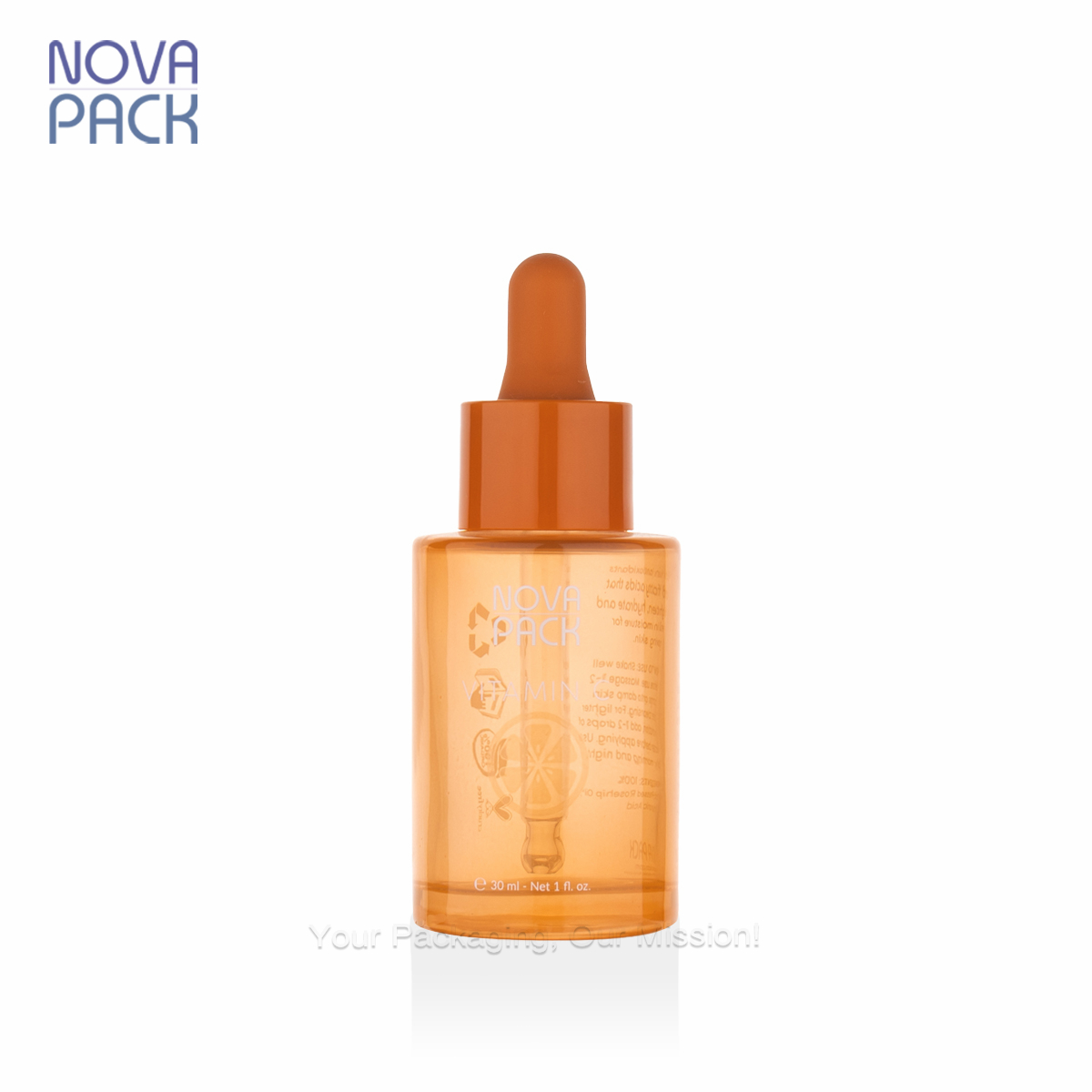 ขวดสีส้ม + หลอดหยดสีส้ม