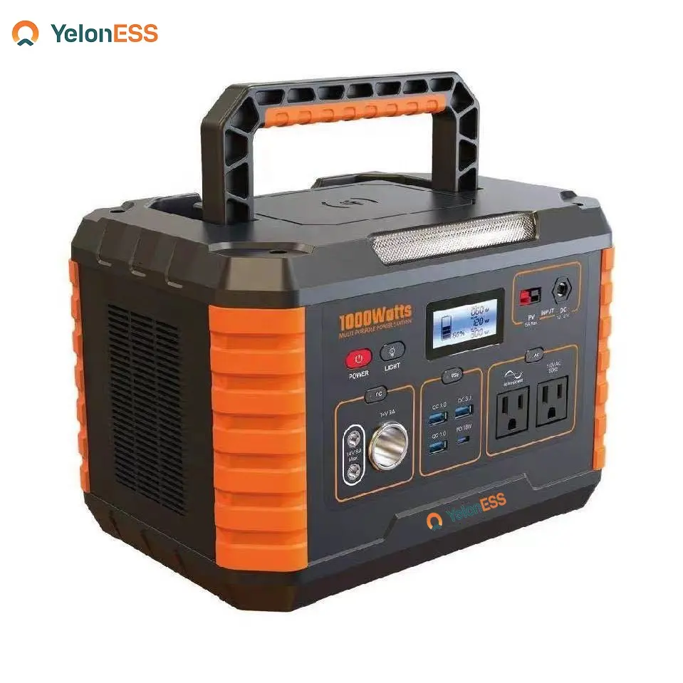 Yelones Lifepo4 Power Station 1000W 999wh Ac Back-Up Draagbare Zonne-Energie Station Laptop Power Bank