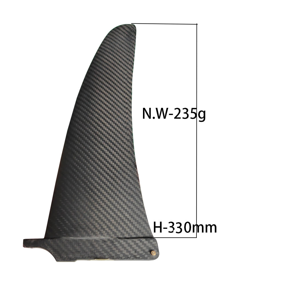 Negro de carbono completo 330mm Windsurf Longboard Fin