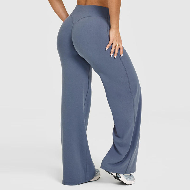 Grayish blue-Leg Pants
