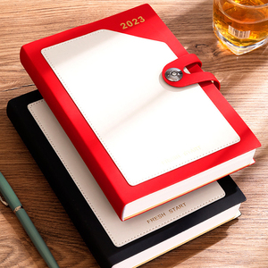 Bloc de notas con tapa dura gruesa, agenda planificadora, diario, tarjeta de perforación, calendario, cuadernos A5, 2023, venta al por mayor - Product Image 6