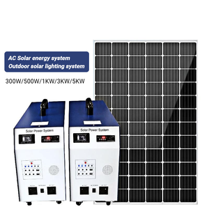 1-5kw单晶硅太阳能系统混合离网太阳能发电机，带地面安装，用于离网生活 - Product Image 1
