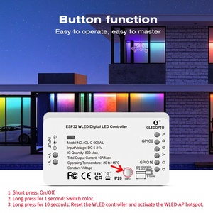 HOT Gledopto CHEAP ESP32WLEDデジタルLEDコントローラー入力電圧DC5-24V合計出力電流10A最大セグメントカラー制御 - Product Image 4