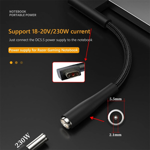 Cable de alimentación de 230W para ordenador, adaptador de CC hembra a 3 pines para Razer Notebook, convertidor de cargador de ordenador portátil DC5521 DC5525 DC7450, nuevo - Product Image 3
