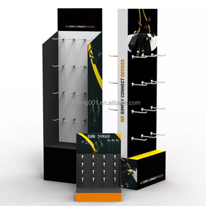 Подгонянный гофрированный дисплей POP Printing Pegboard для розничной торговли POS картонный стенд с крючками - Product Image 6