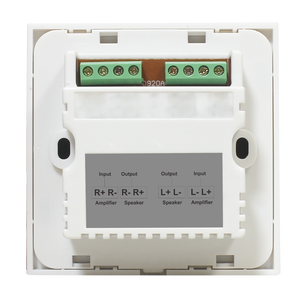 Control de volumen de entrada de fuente estéreo de doble canal para el hogar inteligente de 5 pasos, para amplificador y altavoz de montaje en pared, 1 unidad - Product Image 6