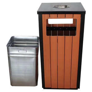 Various Colored Stainless Steel Outdoor Garbage <strong>Can</strong> With Rainhood Cigarette Garbage Trashbin Public Recycling Outdoor Trash <strong>Bin</strong> - Product Image 2