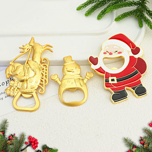 主な用途のためのシルクスクリーン印刷を備えたメンズメタル合金キーホルダー栓抜きクリスマスギフトスノーマンデザイン