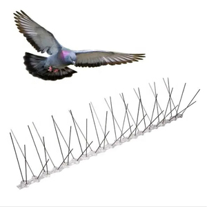 Bird Spikes With Stainless Steel Base Metal Bird Pigeon Spikes Fence Kit for <strong>Deterring</strong> Small Bird, Crows and Woodpeckers