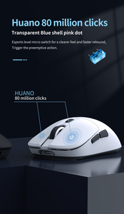 Vendita calda 6 pulsante programmabile Pixart sensore 3395 26000DPI mouse ricaricabile mouse da gioco wireless per computer