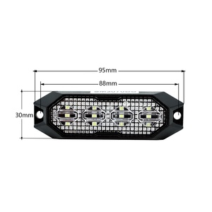 Ip69k màu xanh nhấp nháy đèn 4 Leds <span class=keywords><strong>LED</strong></span> flash lưới tản nhiệt ánh sáng R65 SAE Luces de motocicleta estobos đèn cho xe - Product Image 2